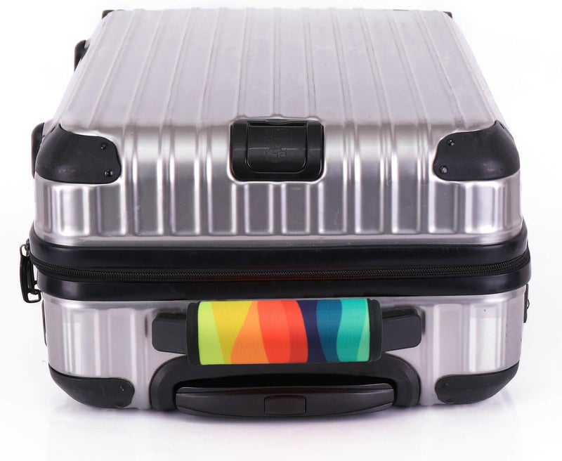 Gowraps Luggage Handle Wrap 2 Pack Luggage Handle Wraps for Suitcase Bright Neoprene Luggage Handle Covers/Extender/Identifiers-Travel Accessories Must Haves (Rainbow-2 Pack) - Image 2